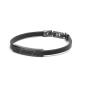 Preview: Armband aus Leder mit geschmiedetem Karbonelement - Stella Black